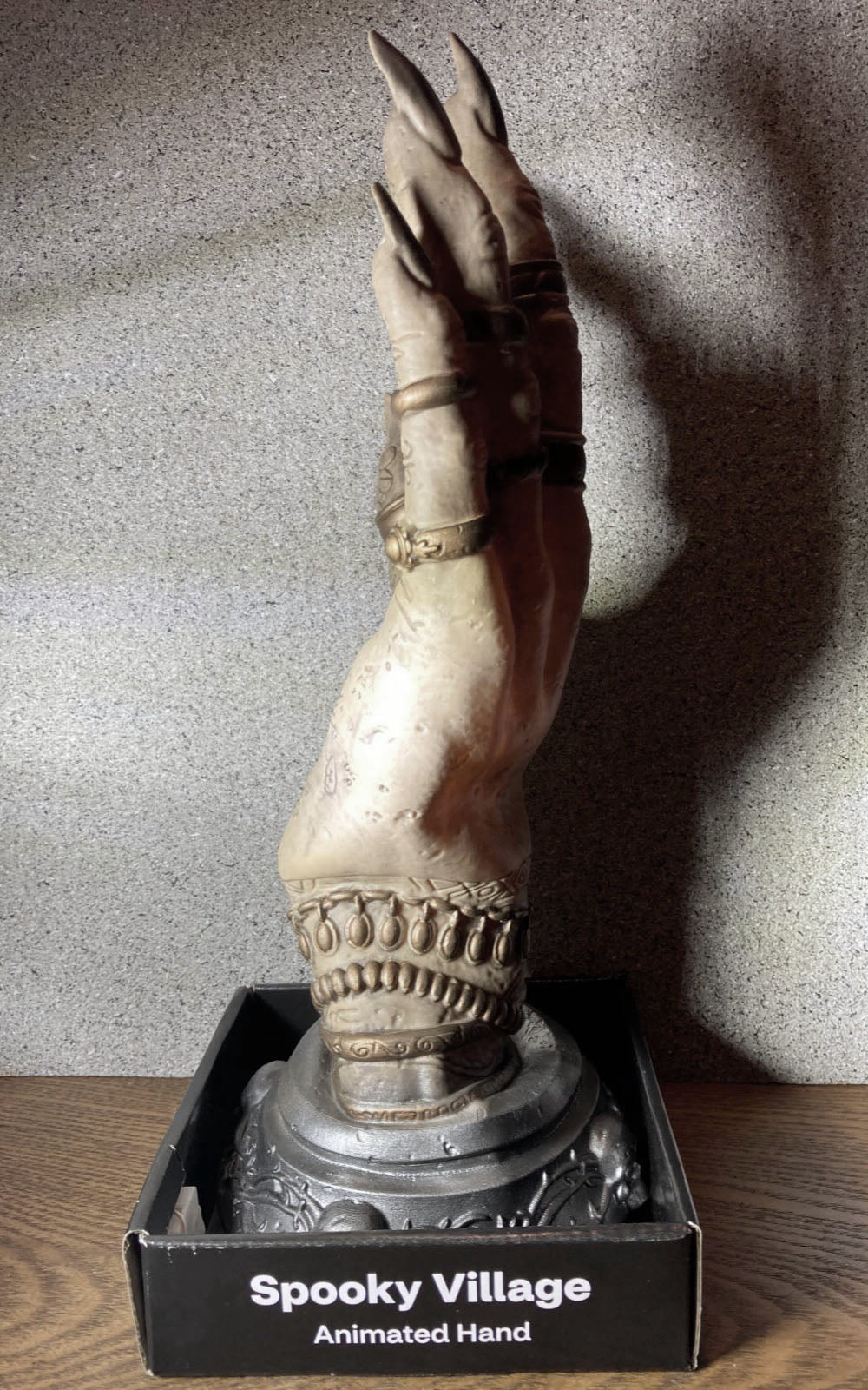 Animated Fortune Teller Palmistry Witch Hand Halloween Table Top Prop 13 in