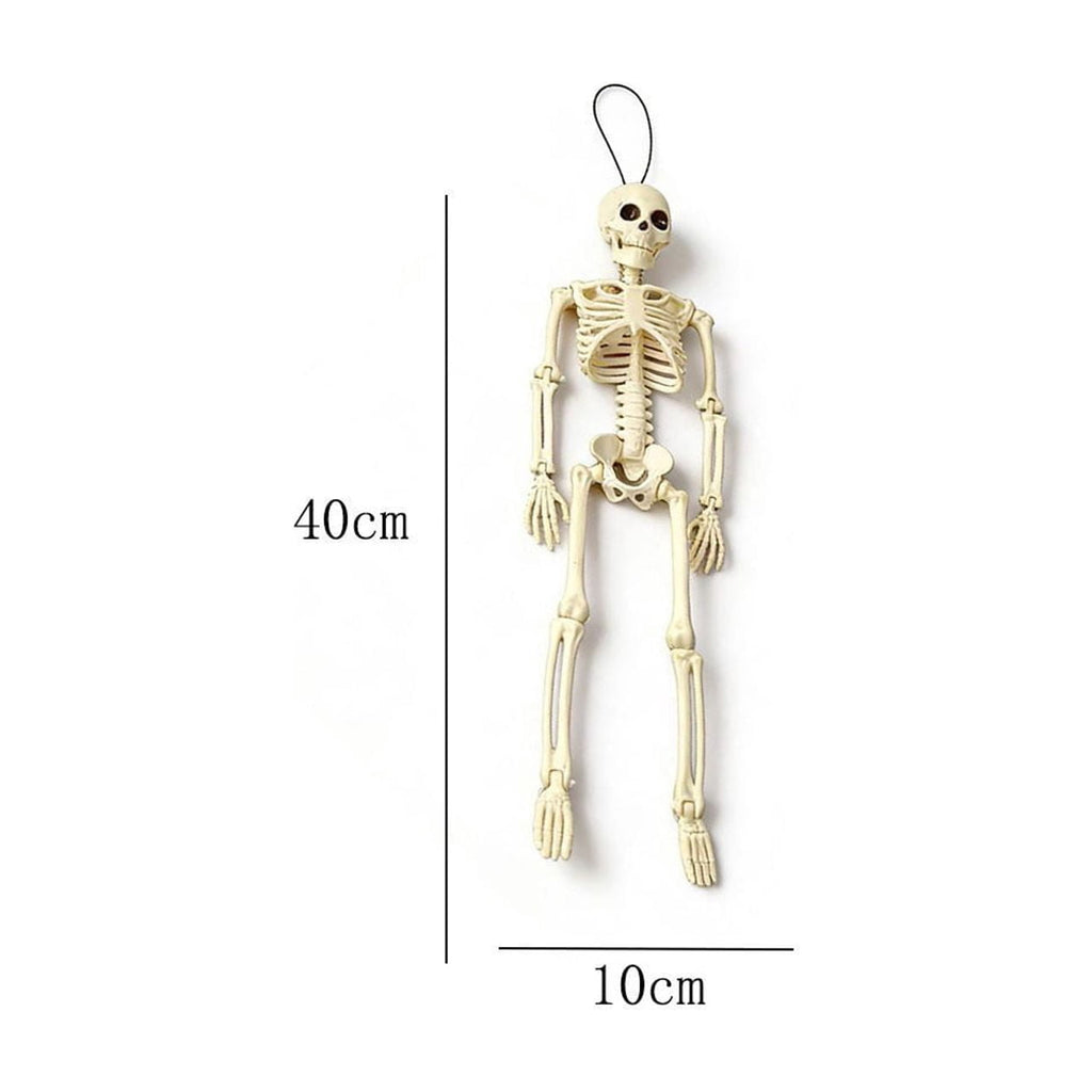 BiFandian Halloween Skeleton Ghost Decoration, Moving Skeleton Simulation Human Skeleton with Poseable Joints, Spooky Animated Figure for Haunted Yard, Party, Halloween Decoration Outdoor