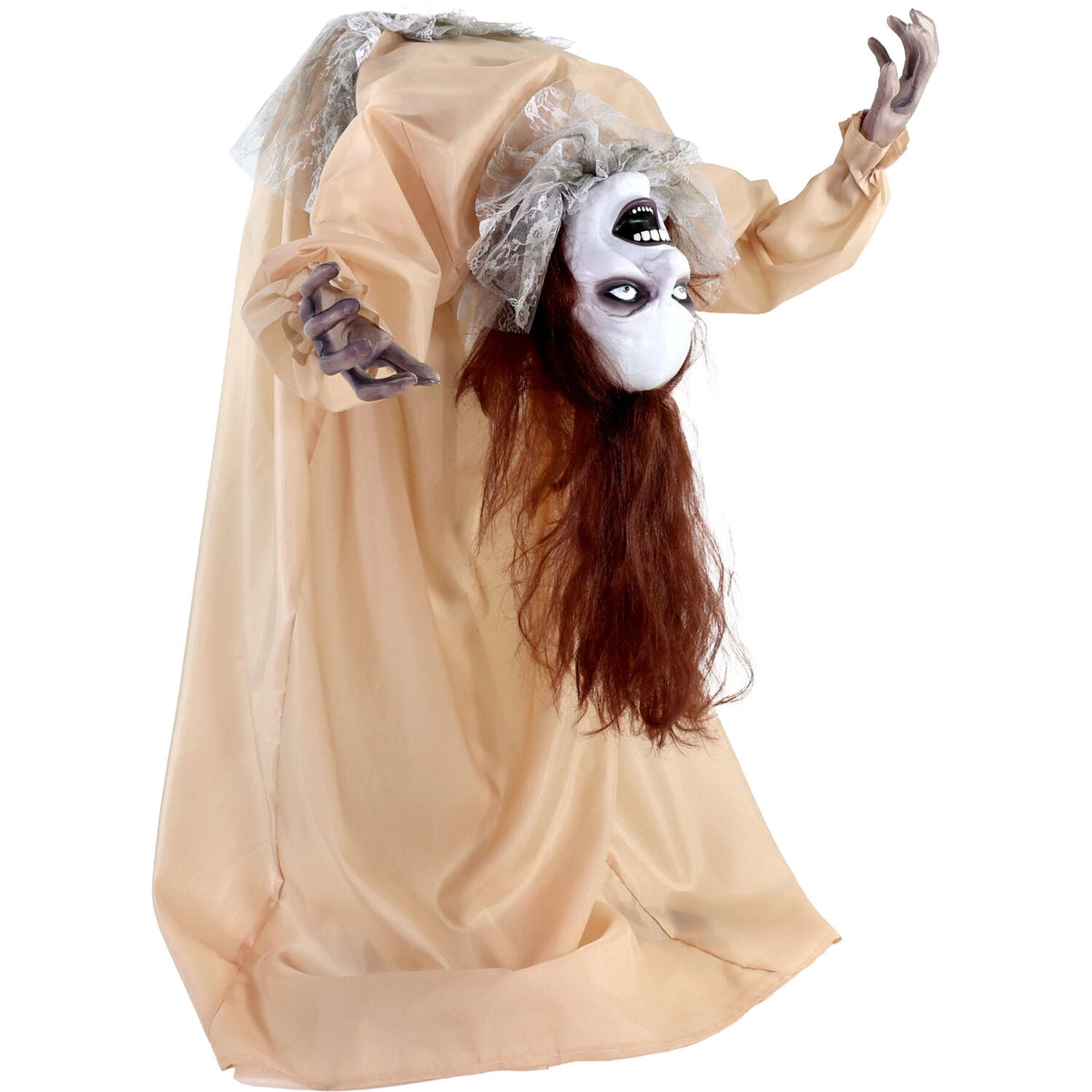 Haunted Hill Farm 4.3 ft Touch-Activated Animated Spectre on Tomb Halloween Accessory, HHRPRTOMB-1FLSA