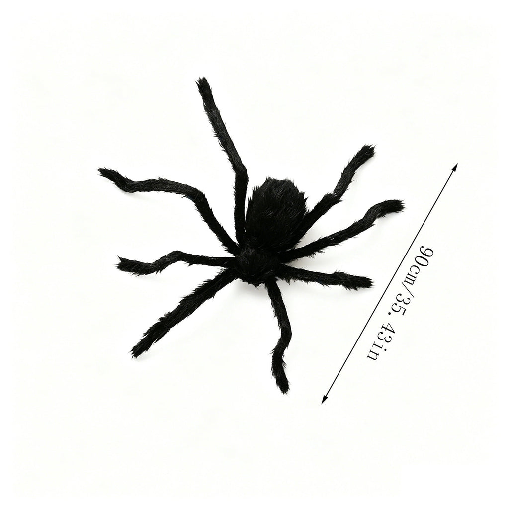 geerera 29.5" Sound-Activated Animated Spider, Large Black Fuzzy Moving Halloween Prop, Crawling Scary Toy for Indoor Party, Doorway & Yard Party Decor