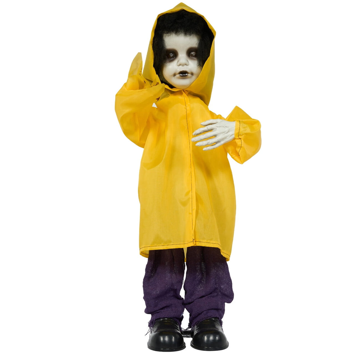 Joyfy 67"(5.6ft) Standing Ghost Large Halloween Decorations Outdoor, Sound-Actived Skeleton with Glowing Eyes & Creepy Sound, Scary Halloween Life Size Animatronics, Haunted House Props for Yard Lawn