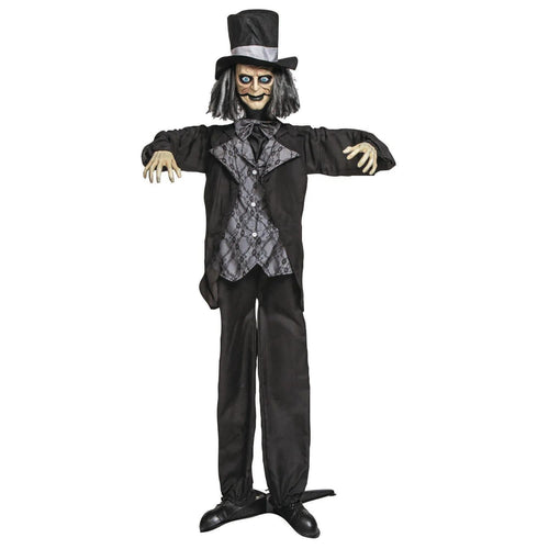 6 Ft. 2 3/4" Animated Standing Pop-Up Jaw Groom Halloween Decoration