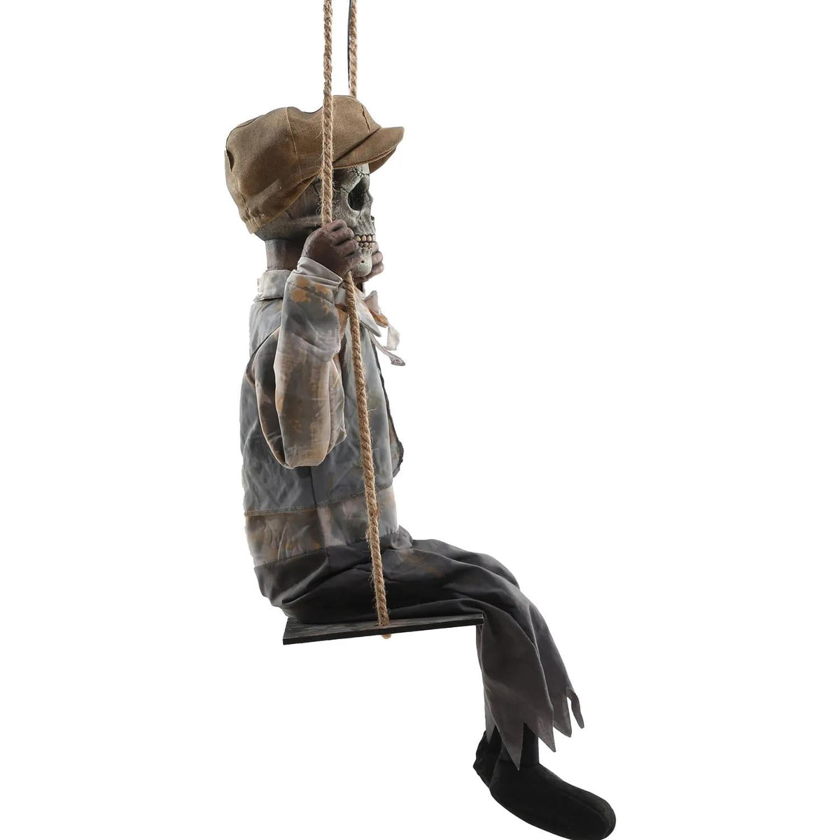 Seasonal Visions 62" Animated Swinging Skeletal Boy Halloween Decoration