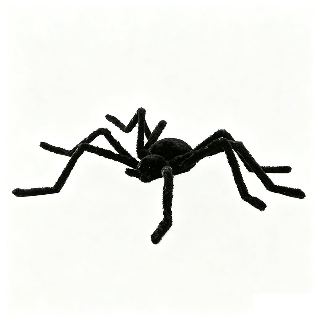 geerera 29.5" Sound-Activated Animated Spider, Large Black Fuzzy Moving Halloween Prop, Crawling Scary Toy for Indoor Party, Doorway & Yard Party Decor