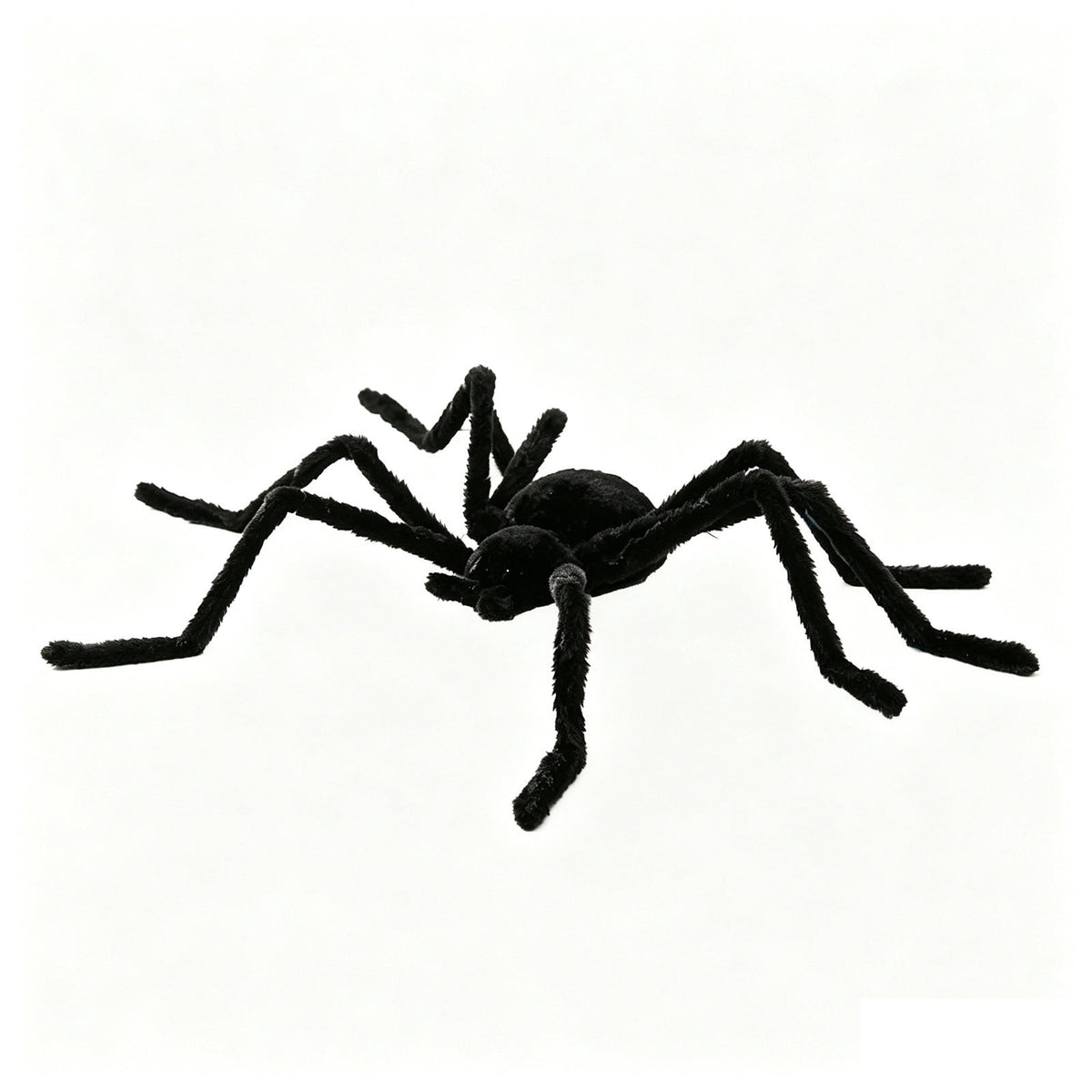 Qocolcyl 29.5in Voice Activated Giant Black Furry Spider Halloween Decor, Sound Controlled Crawling Plastic Spider Toy, Spooky Animated Prop for Indoor Outdoor Yard Bar Party Holiday Decor Gift