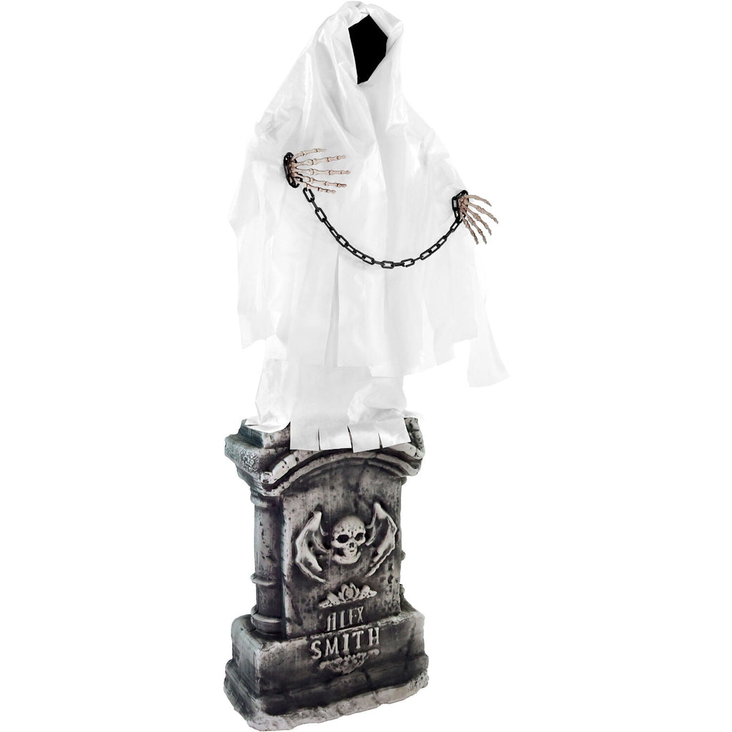 Haunted Hill Farm 4.3 ft Touch-Activated Animated Spectre on Tomb Halloween Accessory, HHRPRTOMB-1FLSA