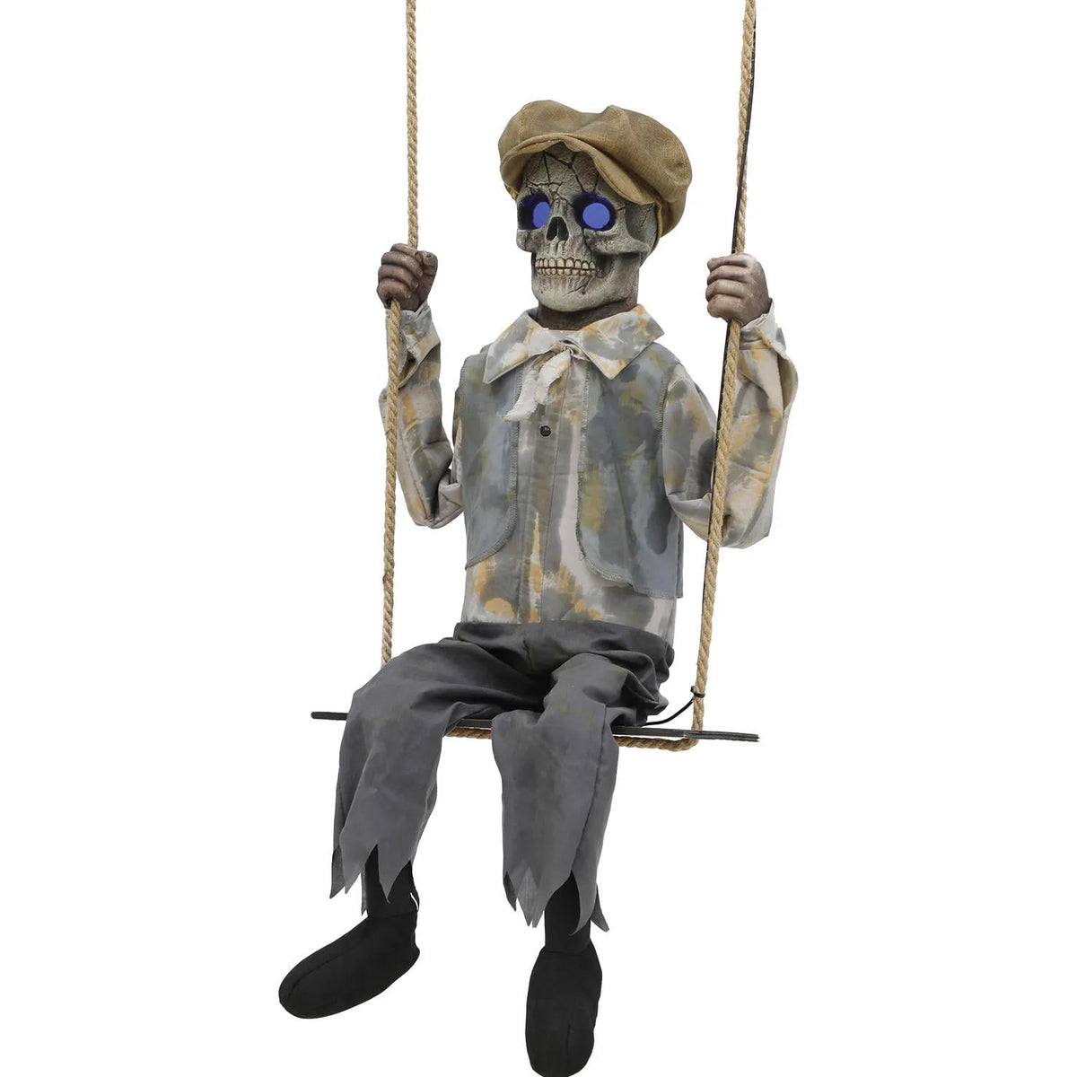 Seasonal Visions 62" Animated Swinging Skeletal Boy Halloween Decoration