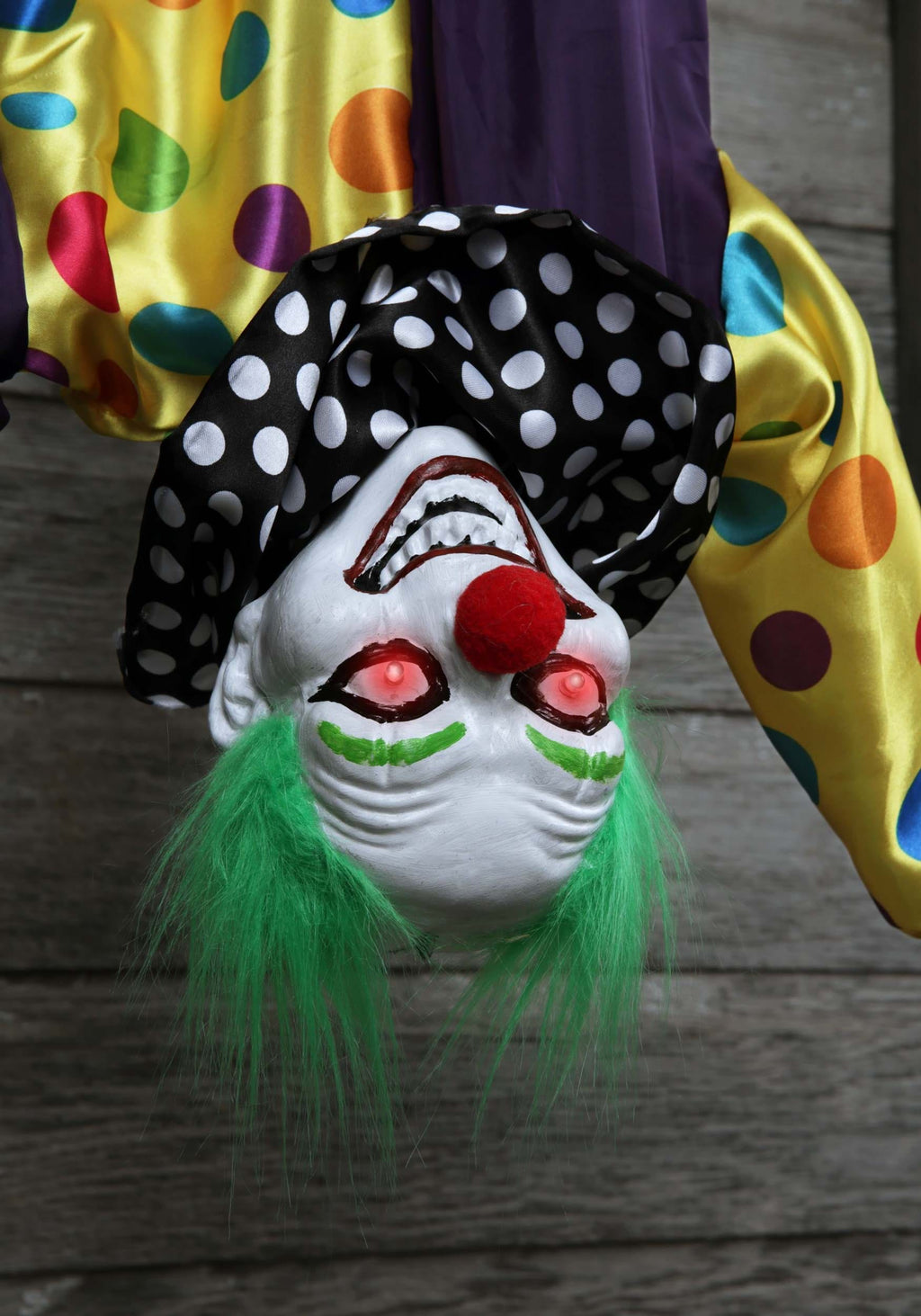 2.8 Ft Animated Hanging Evil Clown Prop