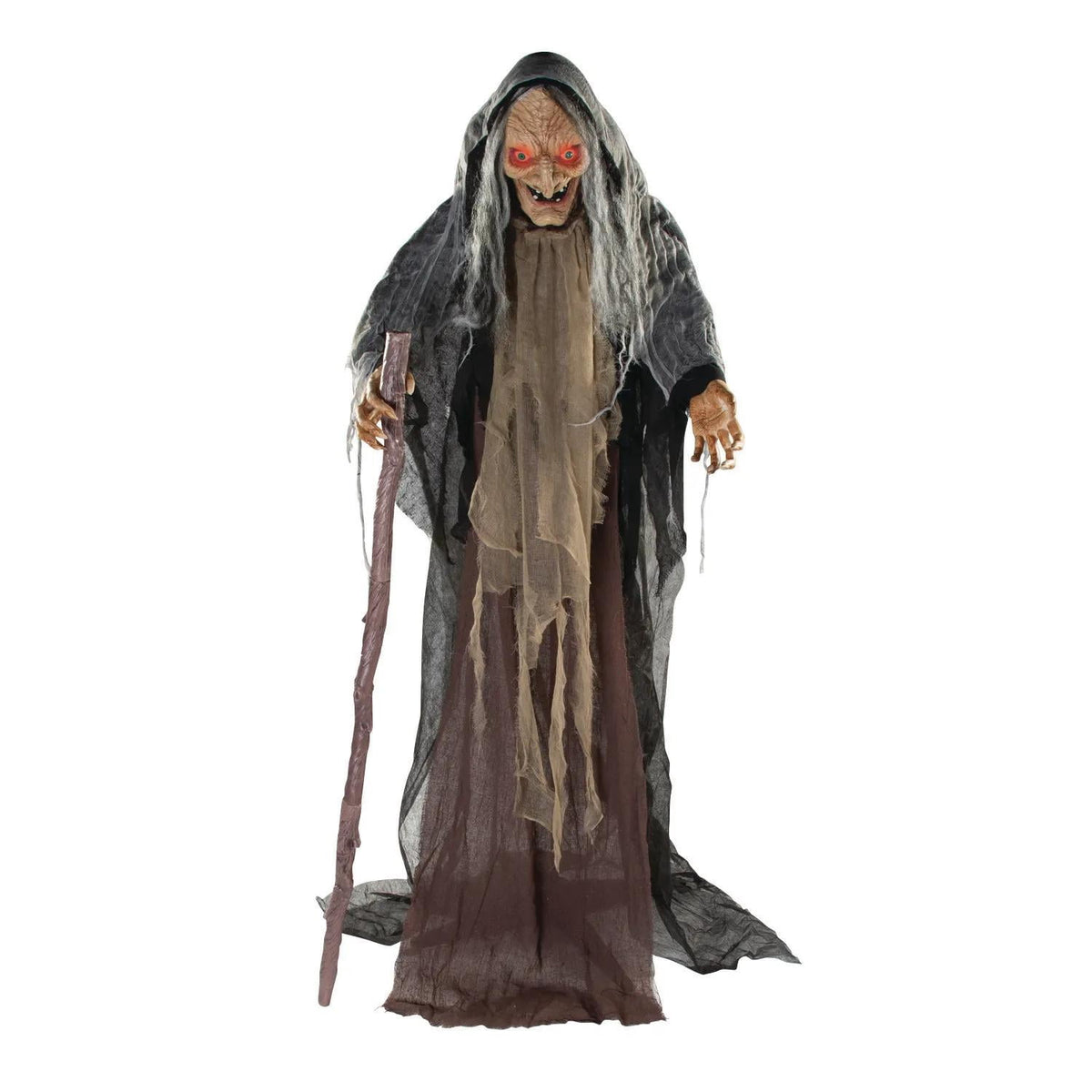 Fun Express 5-Foot Animated Standing Witch Creepy Halloween Decoration