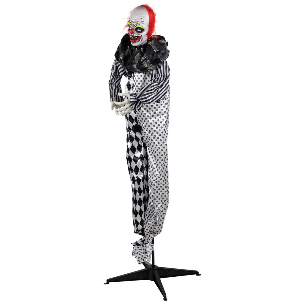 Northlight 5.5' Animated Standing Clown with Glowing Eyes Halloween Decoration
