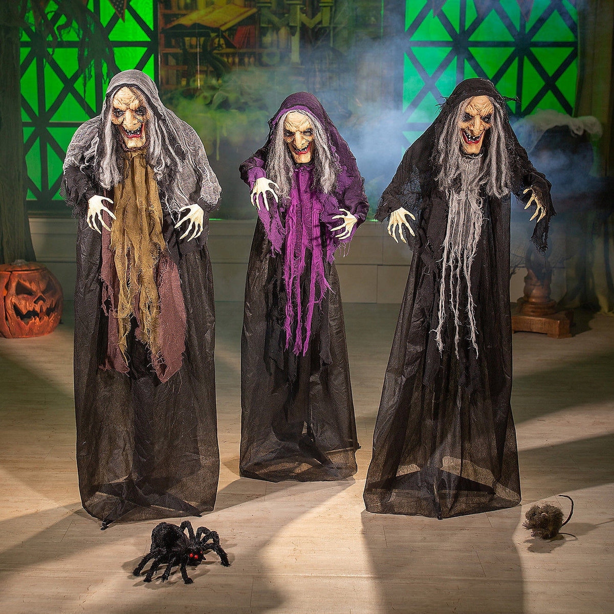 Fun Express 4ft. Animated Witch Yard Stakes Halloween - 3 Pieces