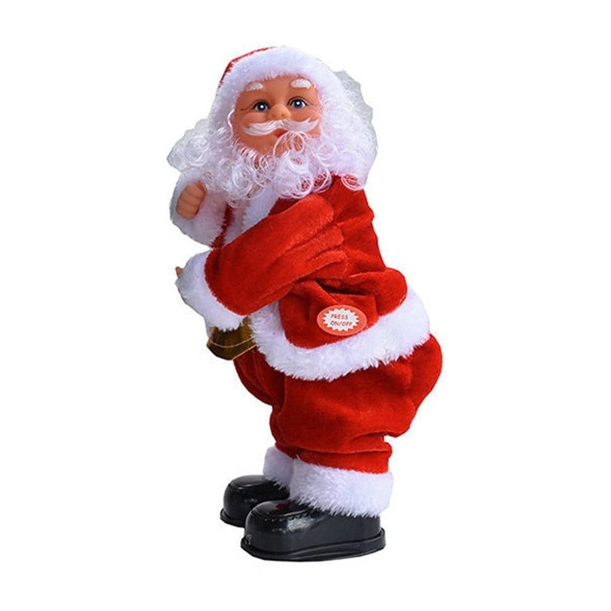 OEFNTAC Hip Twisting Dance Santa Claus Toy with Music Christmas Animated Decor Battery Operated Children’s Holiday Gift Family Store Display 10in