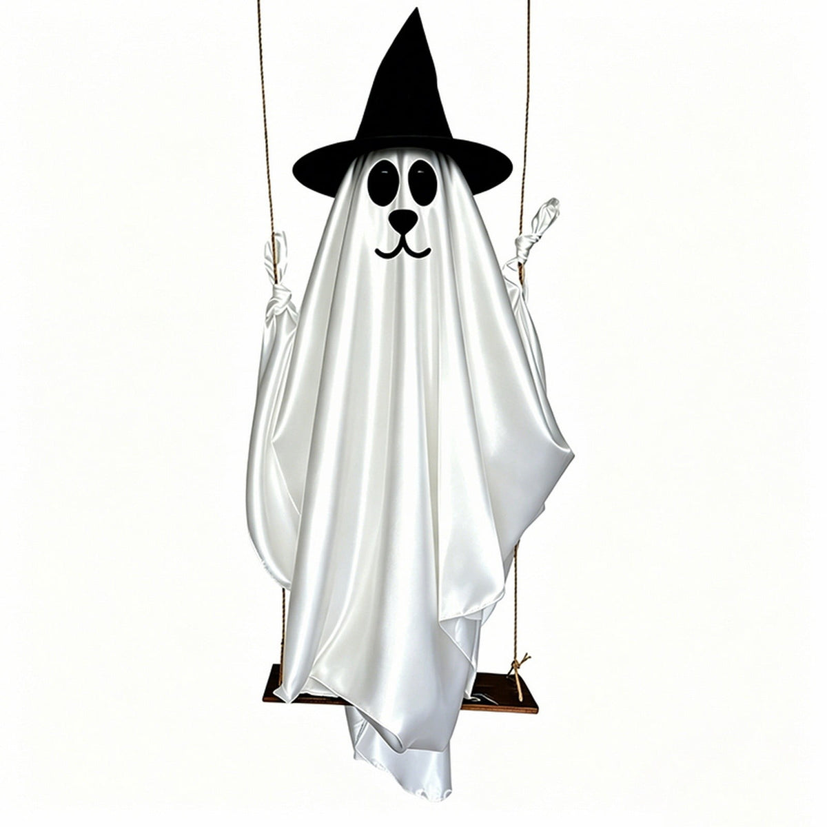 5FT Hanging Ghost Dog Halloween Prop,Swinging Ghost Dog,Animated Outdoor Decor with Motion-Activated Light & Sound for Yard Tree Porch Display
