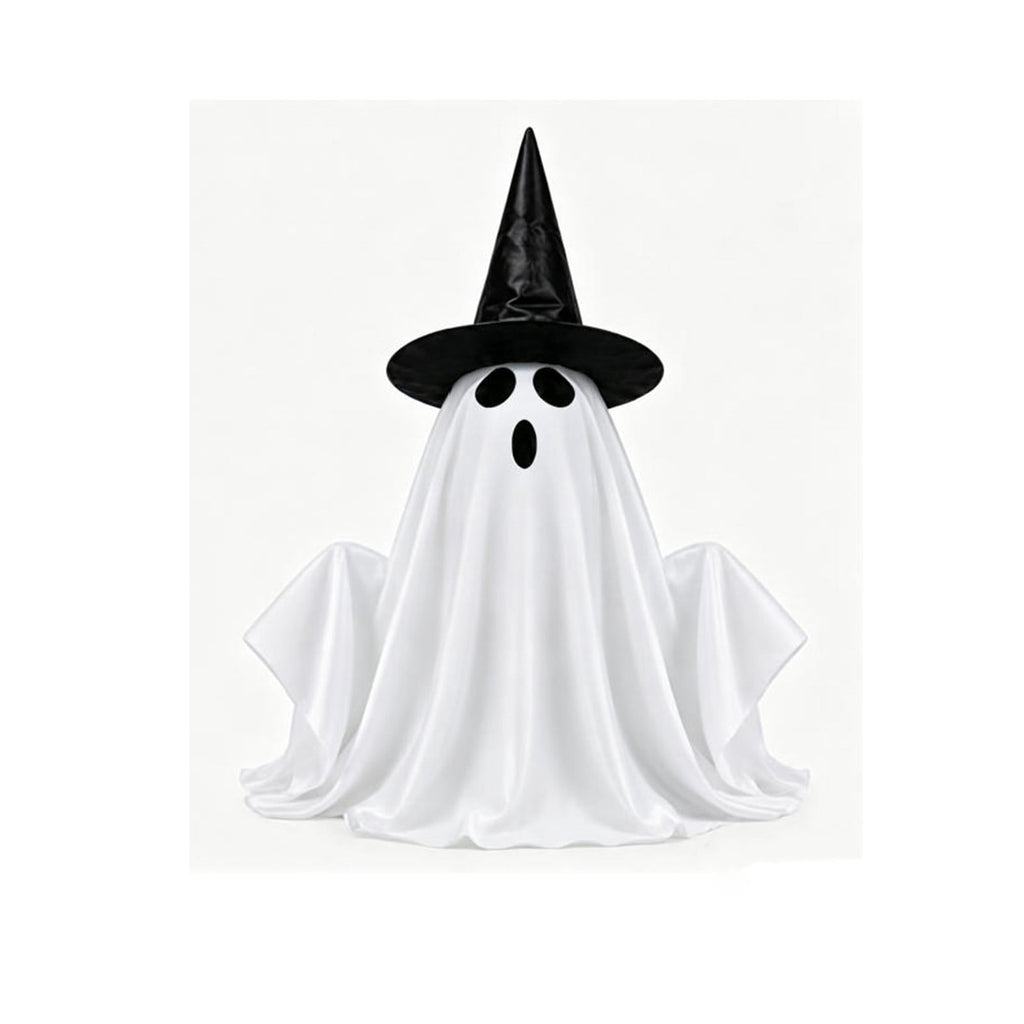 Motion Activated Sound Jump Ghost Prop, Pre-Lit LED Green Light Screaming Doll Spooky Decor, Animated Yard Statue for Halloween Party Props