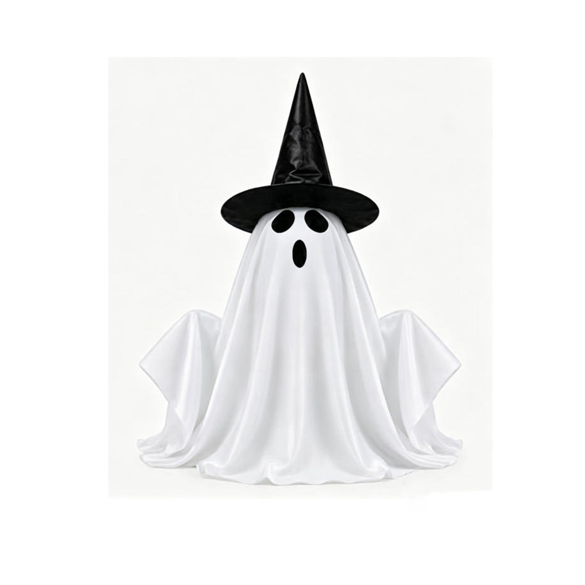 Motion Activated Sound Jump Ghost Prop, Pre-Lit LED Green Light Screaming Doll Spooky Decor, Animated Yard Statue for Halloween Party Props