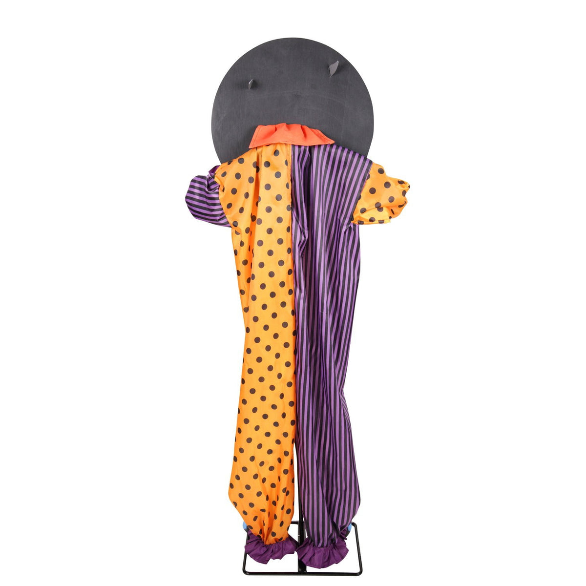Haunted Hill Farm Red LED Battery-Powered Standing Clown Halloween Animatronic Animated 5.3-ft.