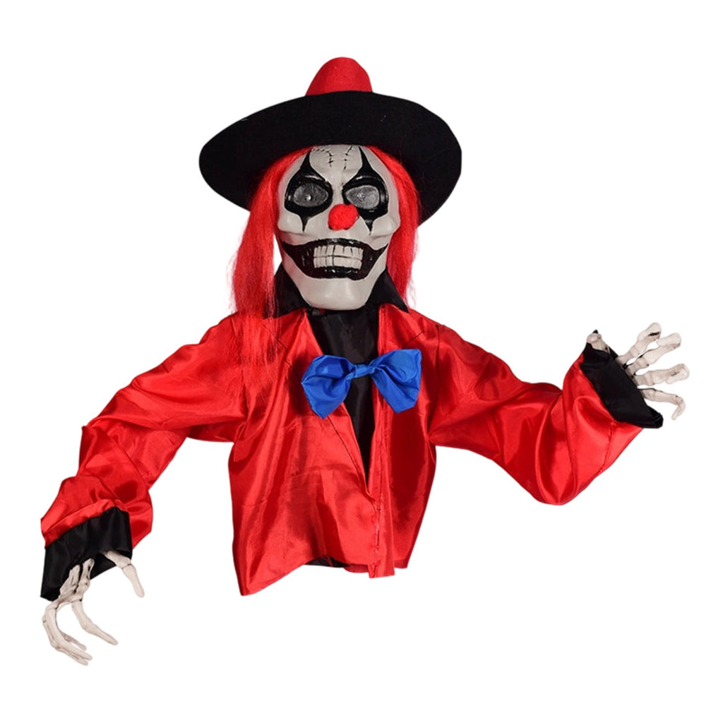 Halloween Decoration Indoor Outdoor Clearance, Activated Light Up Clown Stake Halloween Glowing Sounding Clown Yard DecorWaterproof Animated Scary Clown Ground Stake For Outdoor Patio Garden
