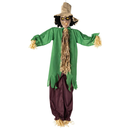 6 Ft. Light-Up Hanging Animated Scarecrow Halloween Decoration