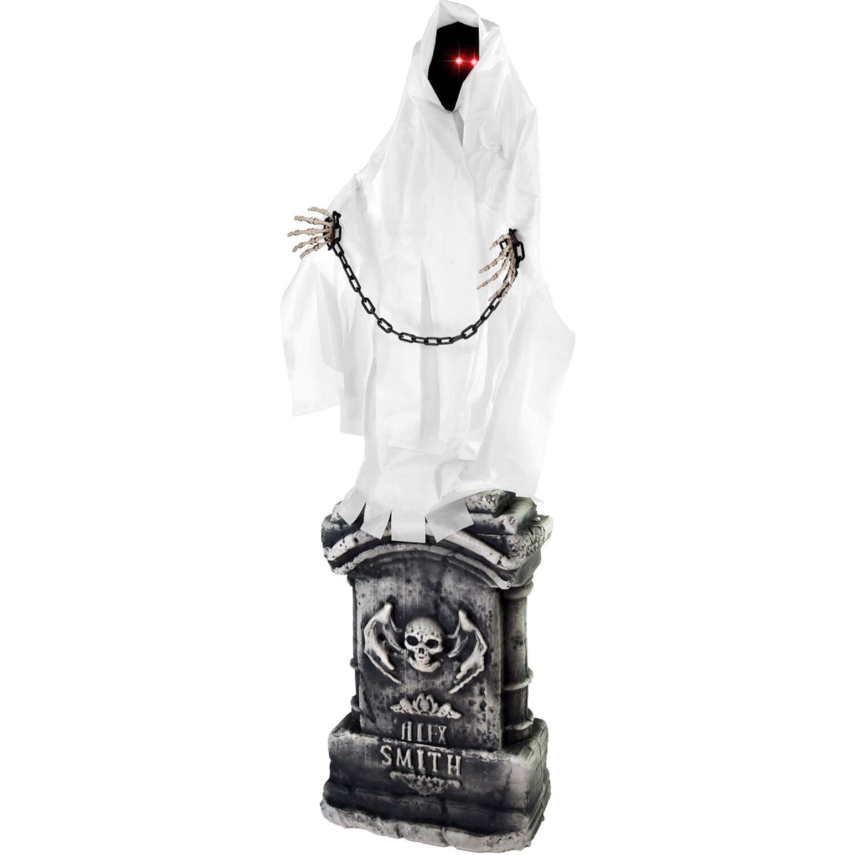 Haunted Hill Farm 4.3 ft Touch-Activated Animated Spectre on Tomb Halloween Accessory, HHRPRTOMB-1FLSA