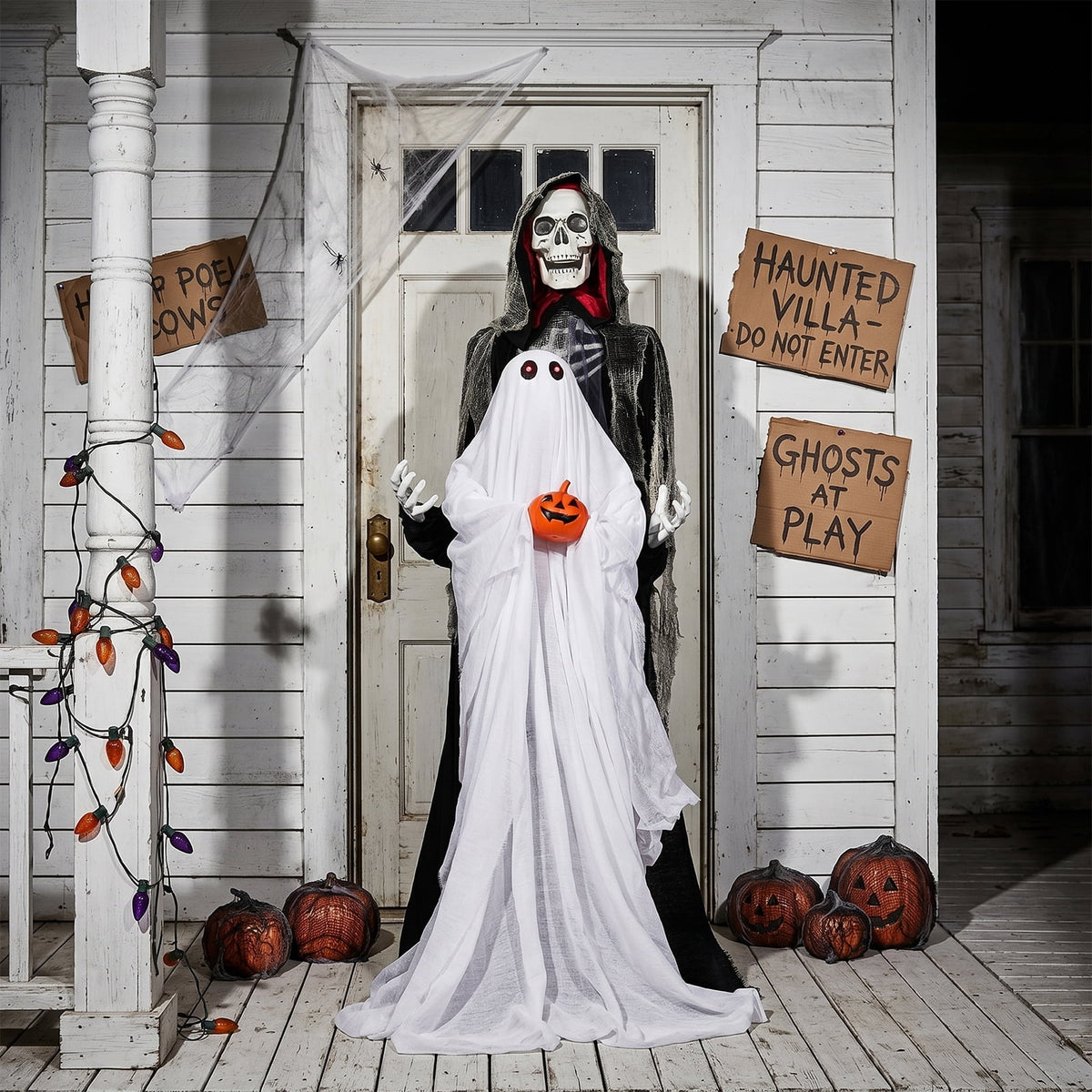 Ktaxon 8.2ft Scarecrow Animated Halloween Decoration Creepy Halloween Animatronics w/ Pre-Recorded Screaming