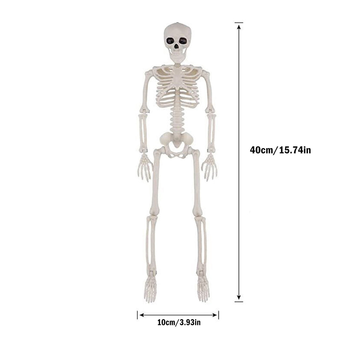 BiFandian Halloween Skeleton Ghost Decoration, Moving Skeleton Simulation Human Skeleton with Poseable Joints, Spooky Animated Figure for Haunted Yard, Party, Halloween Decoration Outdoor