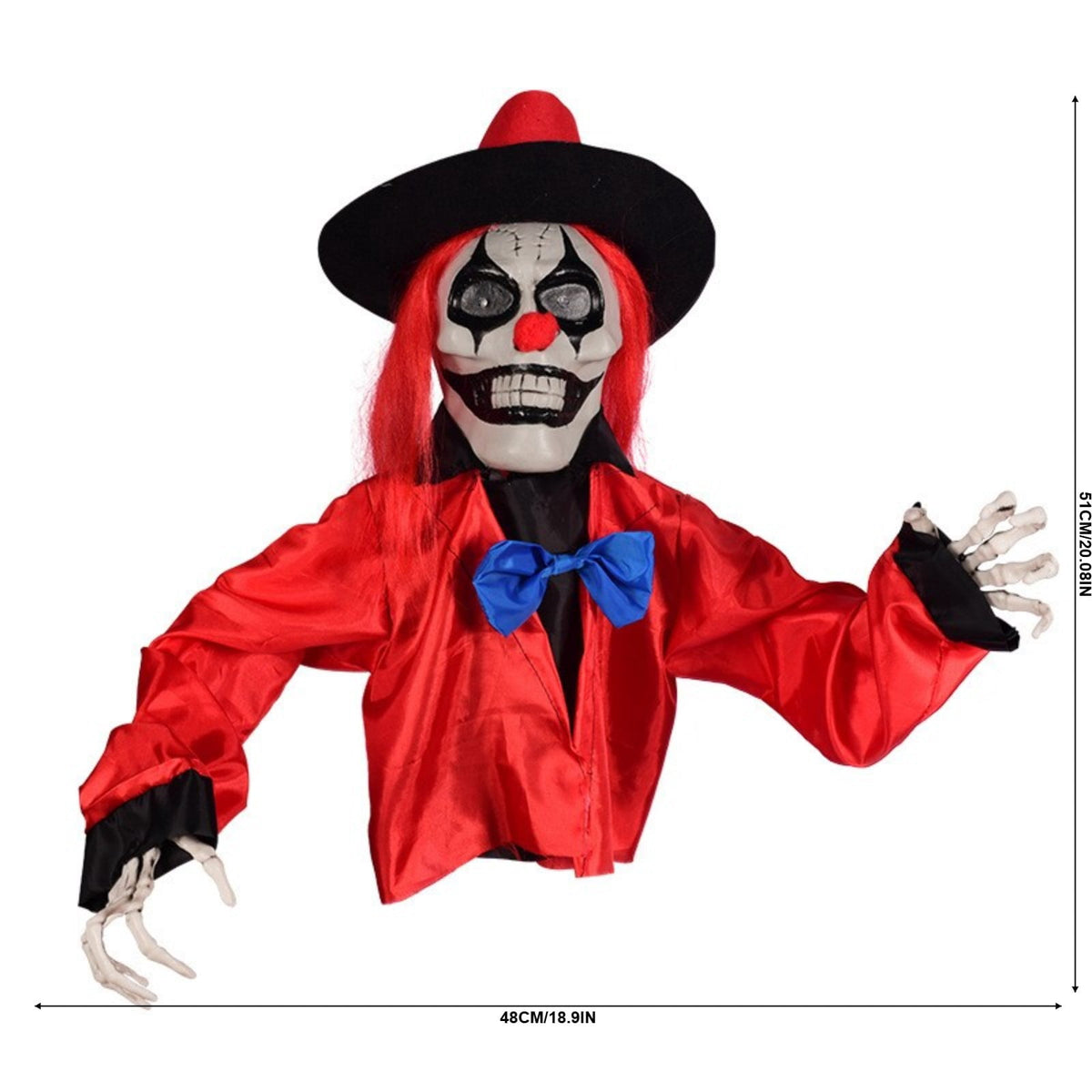 Halloween Decorations Savings, Halloween Animated Yard Stake: Voice-Activated Light Up Clown, Spooky Halloween Decor for Outdoor Patio Garden with Sound & Glow, Halloween Decorations Outdoor