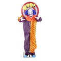 Haunted Hill Farm Red LED Battery-Powered Standing Clown Halloween Animatronic Animated 5.3-ft.