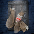 Costway Halloween Hanging Animated Zombie Prisoner Decoration Glowing Eye Indoor Outdoor