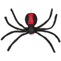 Light-Up Animated Dropping Tinsel Spider Decoration, Black and Red, 2', Halloween by Way To Celebrate