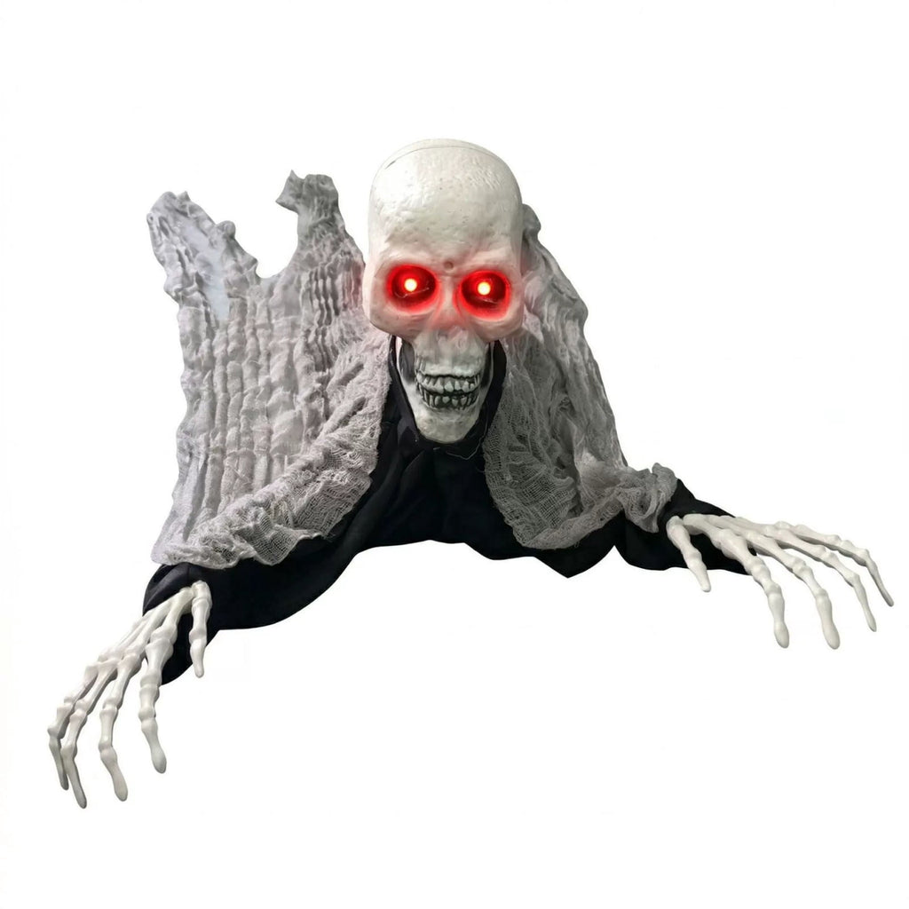 FHLFN717 Halloween Crawling Zombie - Animated Mummy Skeleton Decorations with Sound Activated, Creepy Voice, Light Up Eyes, Scary Move, Haunted Horror Prop for Indoor Outdoor