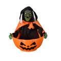 Halloween Candy Bowl, Animated Skeleton Candy Dish with Motion Activated Screaming Witch, Light Up Red Eyes Sound, Festive Serving Bowl for Party, Table, Home Decorative Display, 11"x10.6"
