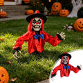 Halloween Decoration Indoor Outdoor Clearance, Activated Light Up Clown Stake Halloween Glowing Sounding Clown Yard DecorWaterproof Animated Scary Clown Ground Stake For Outdoor Patio Garden