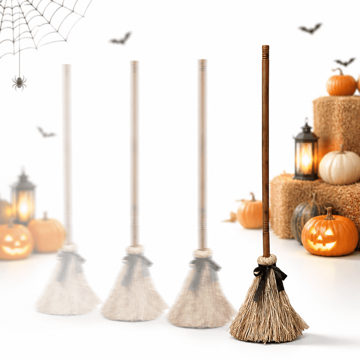 Halloween Magics Broom, Animated Floating Witch Broom with Spooky Sounds, Magicals Animated Halloween Brooms that Moves for Haunted Party Decorations