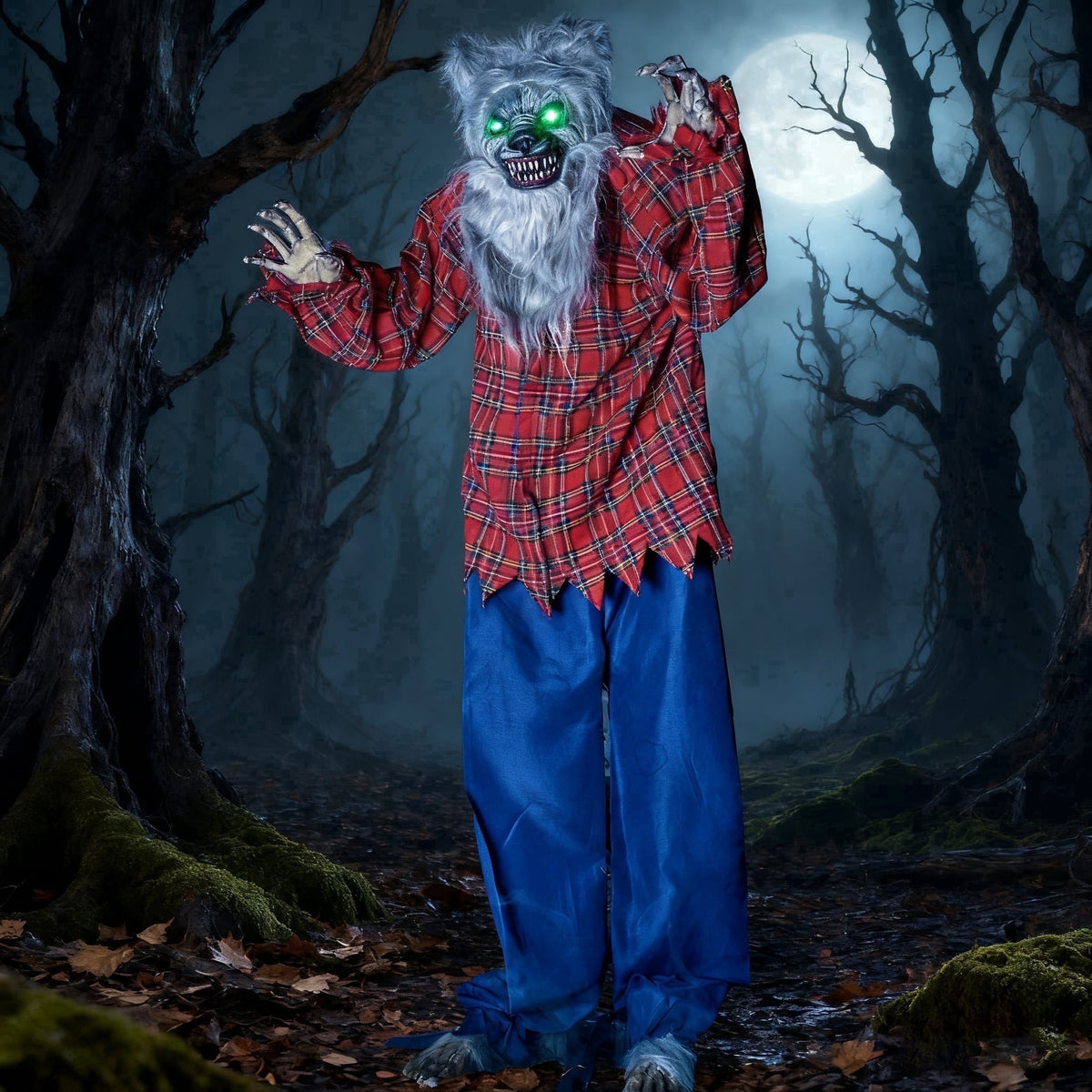 Joyfy 67"(5.6ft) Standing Ghost Large Halloween Decorations Outdoor, Sound-Actived Skeleton with Glowing Eyes & Creepy Sound, Scary Halloween Life Size Animatronics, Haunted House Props for Yard Lawn