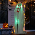 Ktaxon 4.5ft Hanging Ghost Animated Halloween Decoration Creepy Halloween Skeleton w/ Pre-Recorded Screaming, LED Eyes