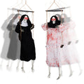 Ktaxon 4ft Hanging Witch Animated Halloween Decoration 2pcs Creepy Set w/ Pre-Recorded Screaming