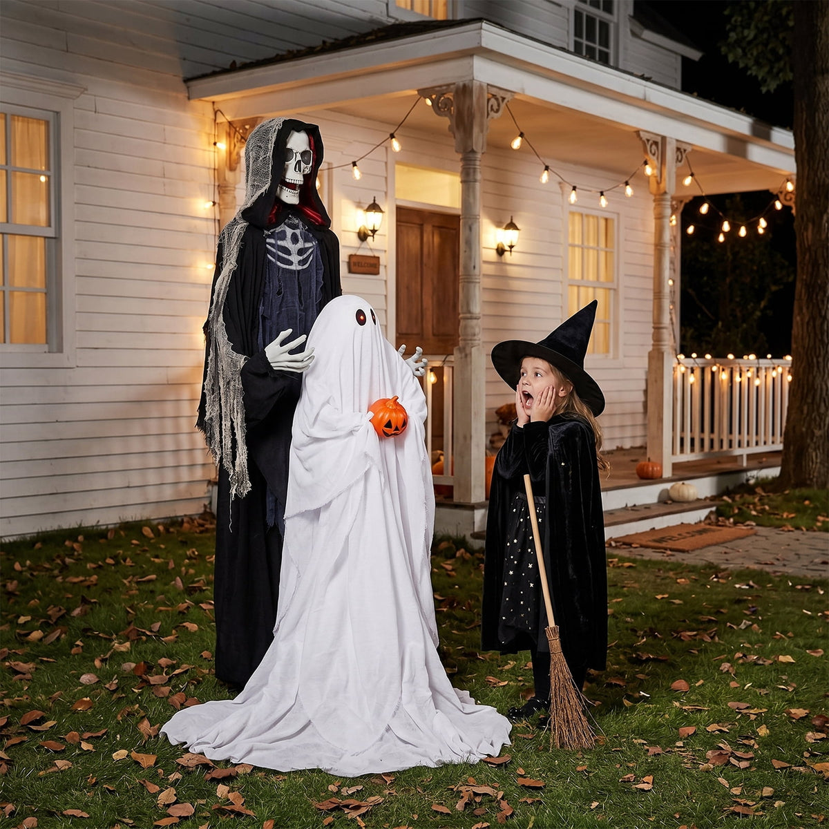 Ktaxon 8.2ft Scarecrow Animated Halloween Decoration Creepy Halloween Animatronics w/ Pre-Recorded Screaming