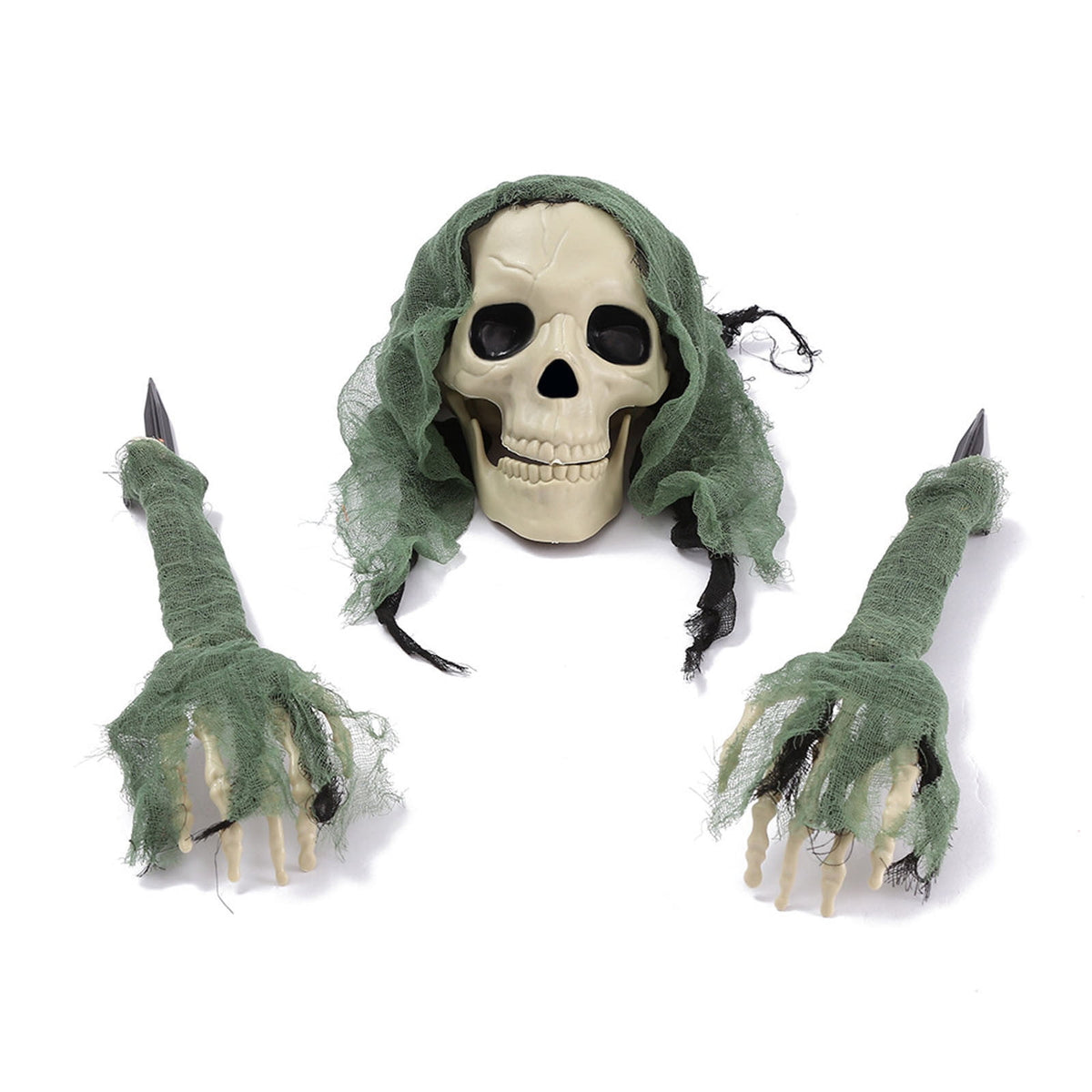 Loyerfyivos Halloween Decorations Crawling Zombie with Glowing Red Eyes and Creepy Sound (Activation Function), 51 Inches Scary Animated Zombie Props for Halloween Yard Garden Decor (Green)