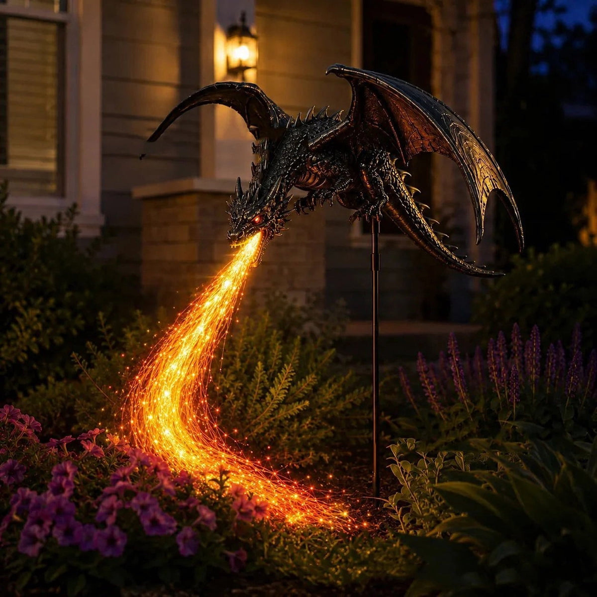 Solar Halloween Metal Moon Black Cat Garden Stake with LED Pumpkin Lantern, Light Up Star Bat Yard Decor Stake, Spooky Outdoor Lawn Pathway Halloween Decoration
