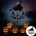 The Enchanted Witch Garden Wind Spinner, Halloween Garden Stake Decoration with Witch & Bat, for Garden, Patio, Pathway Decoration, 1pc