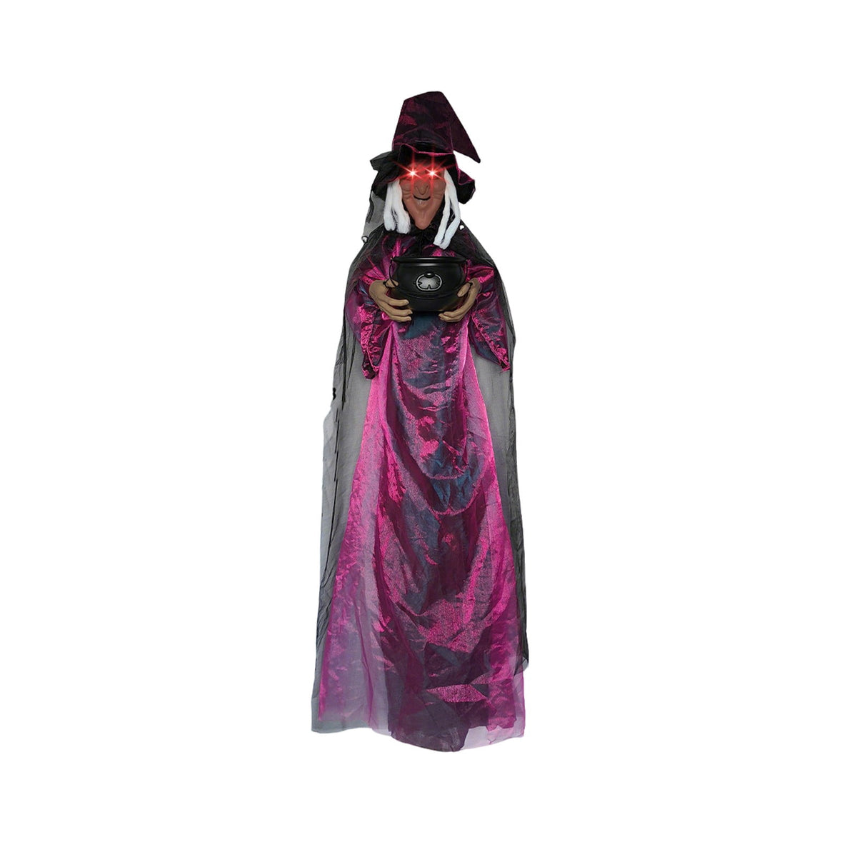 ZTTD Life Size Hanging Witch Halloween Decor (71 Inches) | Sound & Touch Activated Talking Halloween Decorations | Witch Props Excellent Choice for Haunted House | Indoor & Outdoor Animated Prop