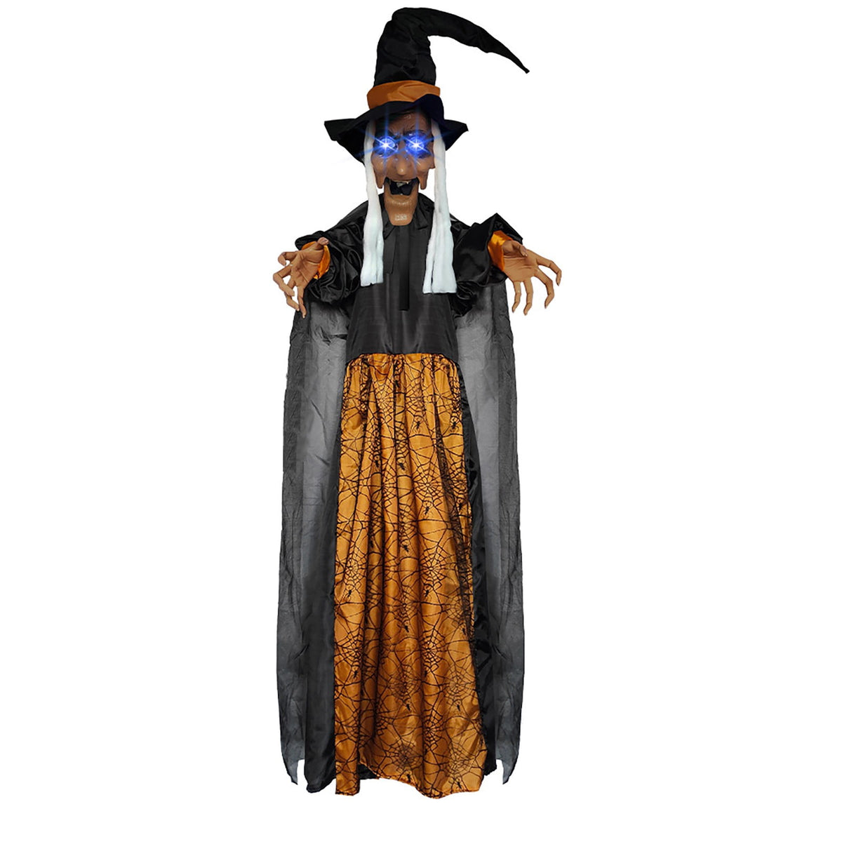 ZTTD Life Size Hanging Witch Halloween Decor (71 Inches) | Sound & Touch Activated Talking Halloween Decorations | Witch Props Excellent Choice for Haunted House | Indoor & Outdoor Animated Prop