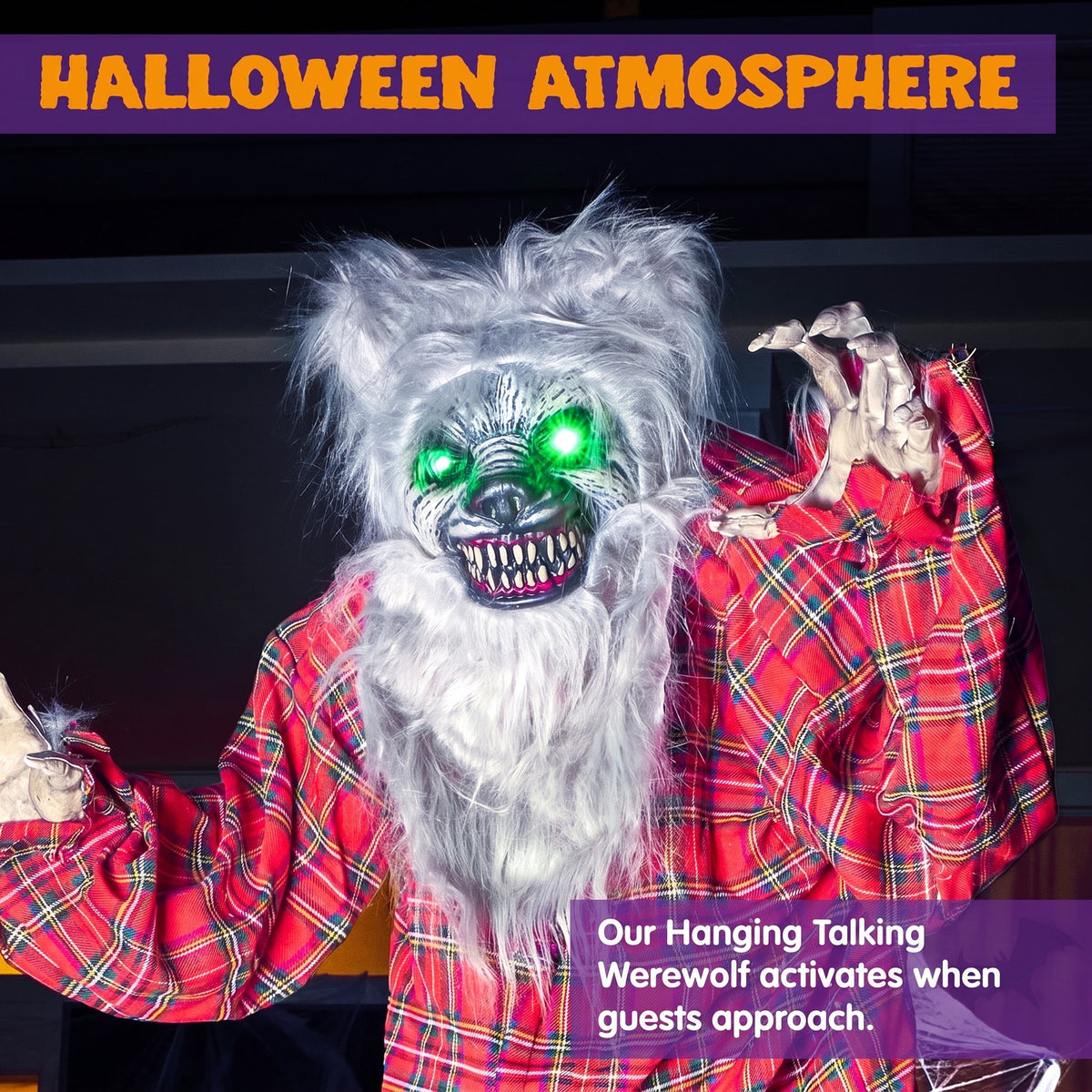 Joyfy 67"(5.6ft) Standing Ghost Large Halloween Decorations Outdoor, Sound-Actived Skeleton with Glowing Eyes & Creepy Sound, Scary Halloween Life Size Animatronics, Haunted House Props for Yard Lawn