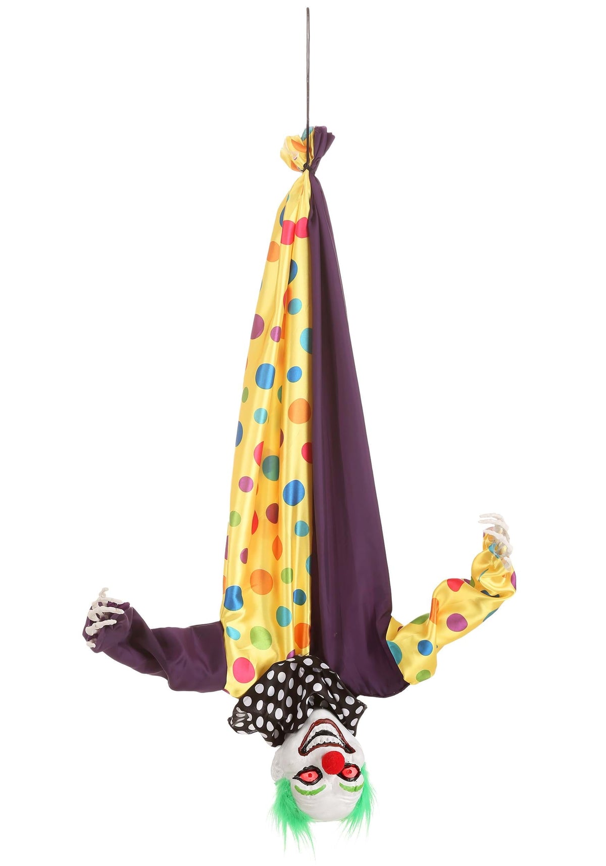 2.8 Ft Animated Hanging Evil Clown Prop