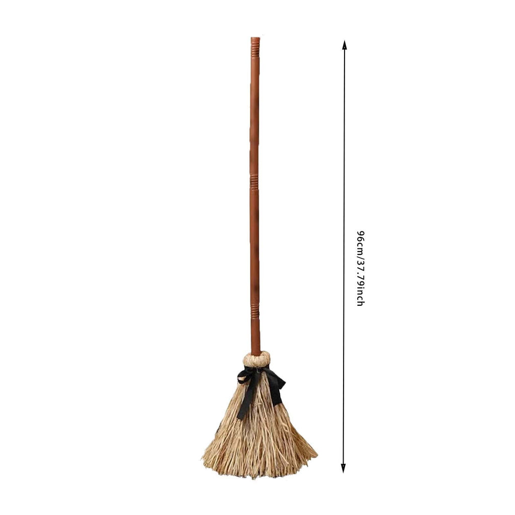 Halloween Magics Broom, 38" Animated Floating Witch Broom Moves for Haunted Party Decorations, Battery Powered Moving Prop for Indoor Haunted House Scary Display