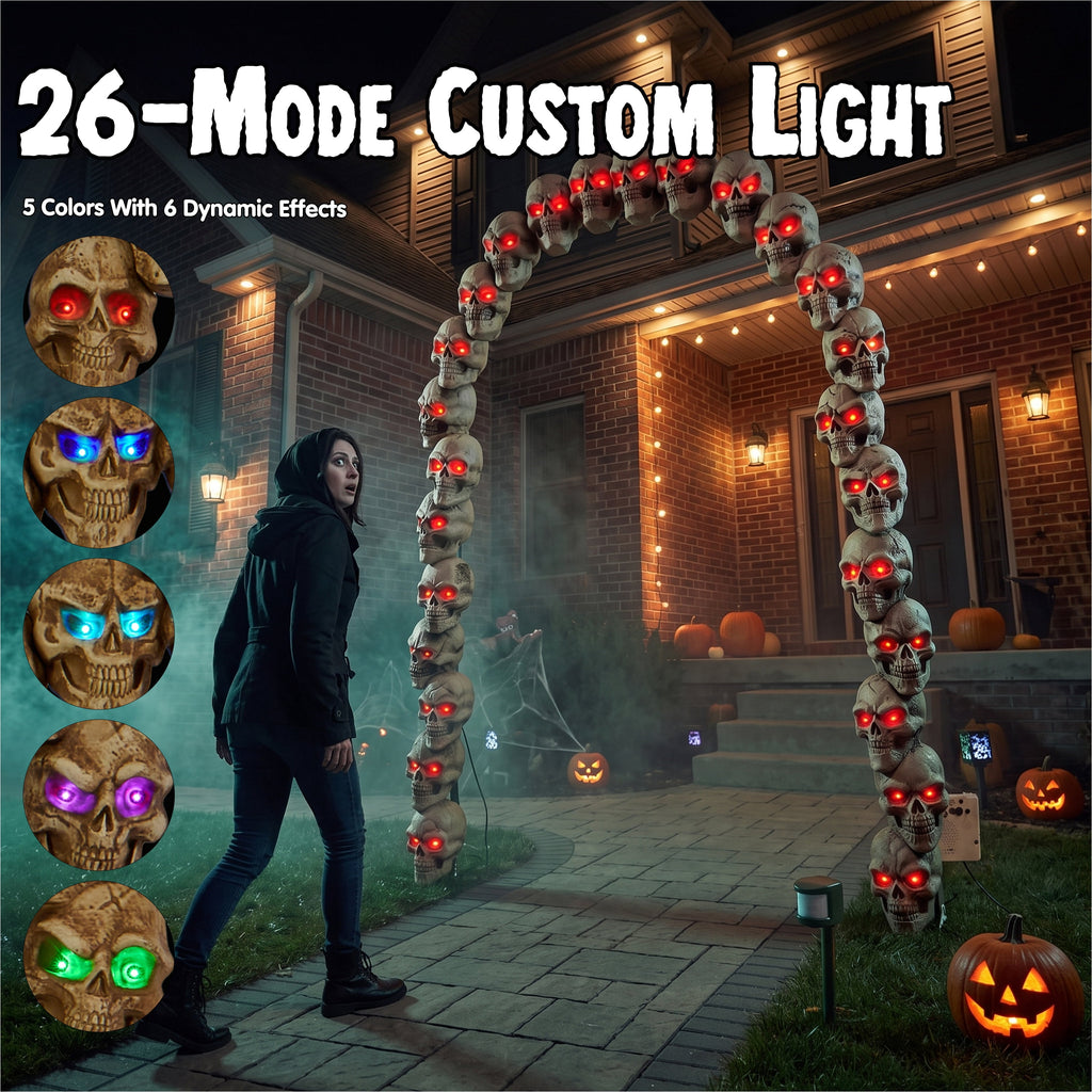 Joyfy 8ft Halloween Animated Flying Witch Decorations Outdoor Floating Witch on Broom Animatronics Hovering Witch Decor with Light Eyes and Spooky Voice, Scary Haunted House Prop for Outside