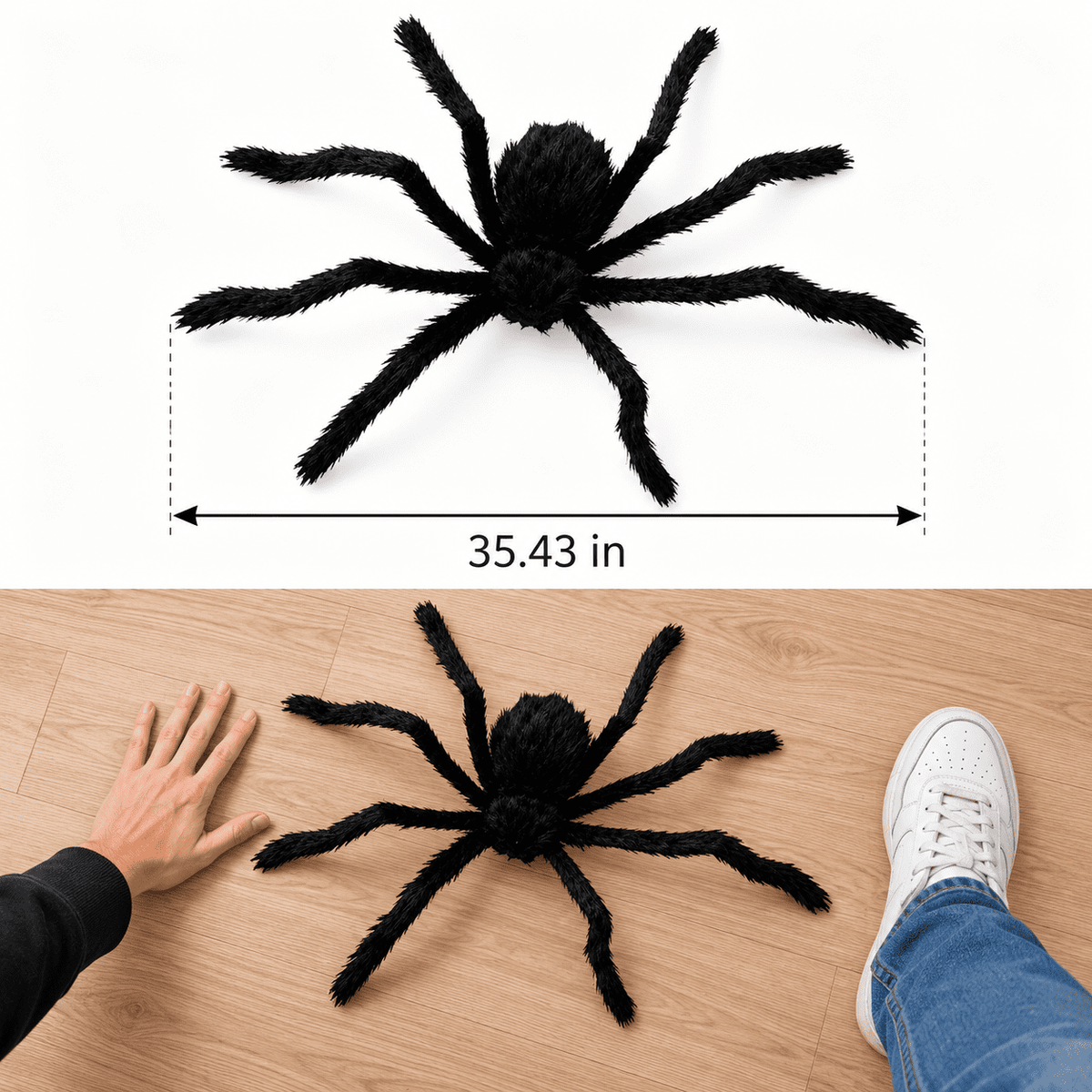 Diceymbol 36 in Voice Activated Crawling Spider Halloween Decorations Outdoor Indoor, Automatic Animated Spider for Home, Bar and Party Decor