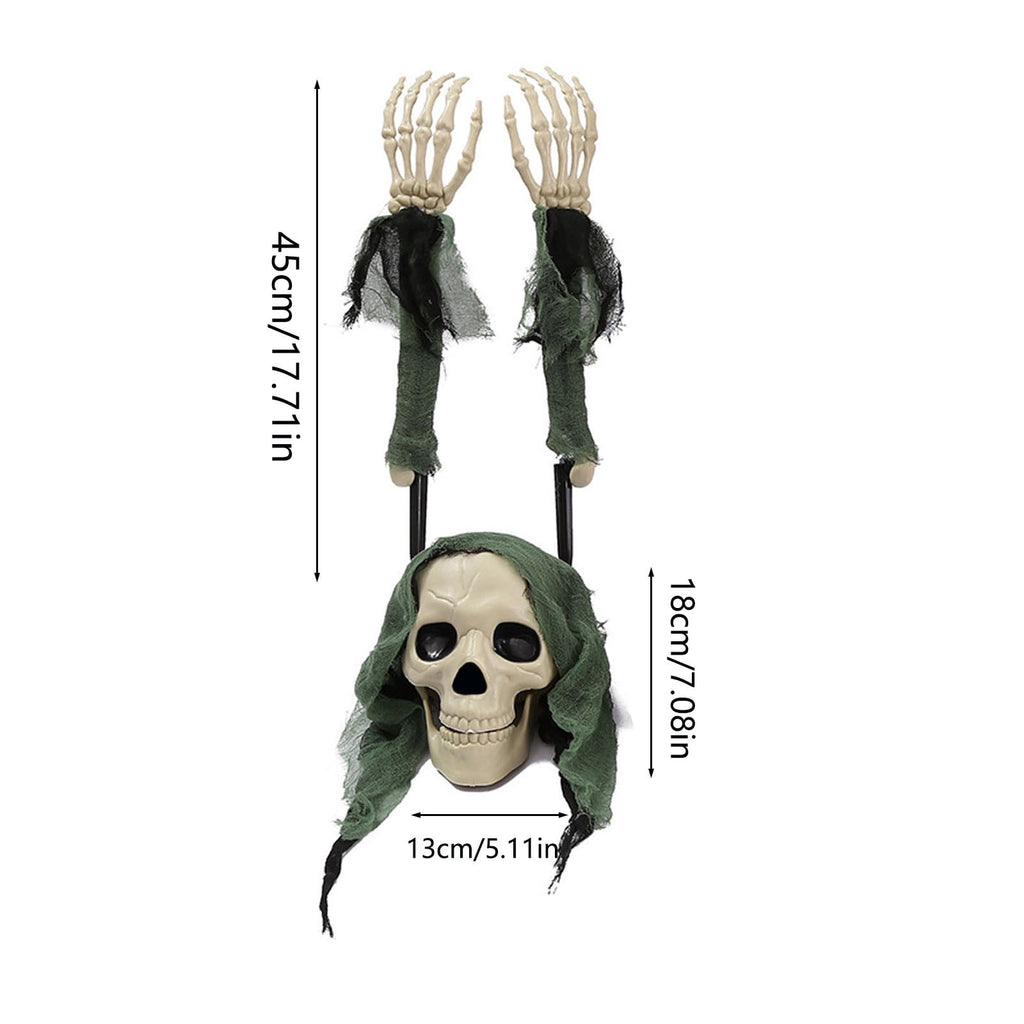 Loyerfyivos Halloween Decorations Crawling Zombie with Glowing Red Eyes and Creepy Sound (Activation Function), 51 Inches Scary Animated Zombie Props for Halloween Yard Garden Decor (Green)