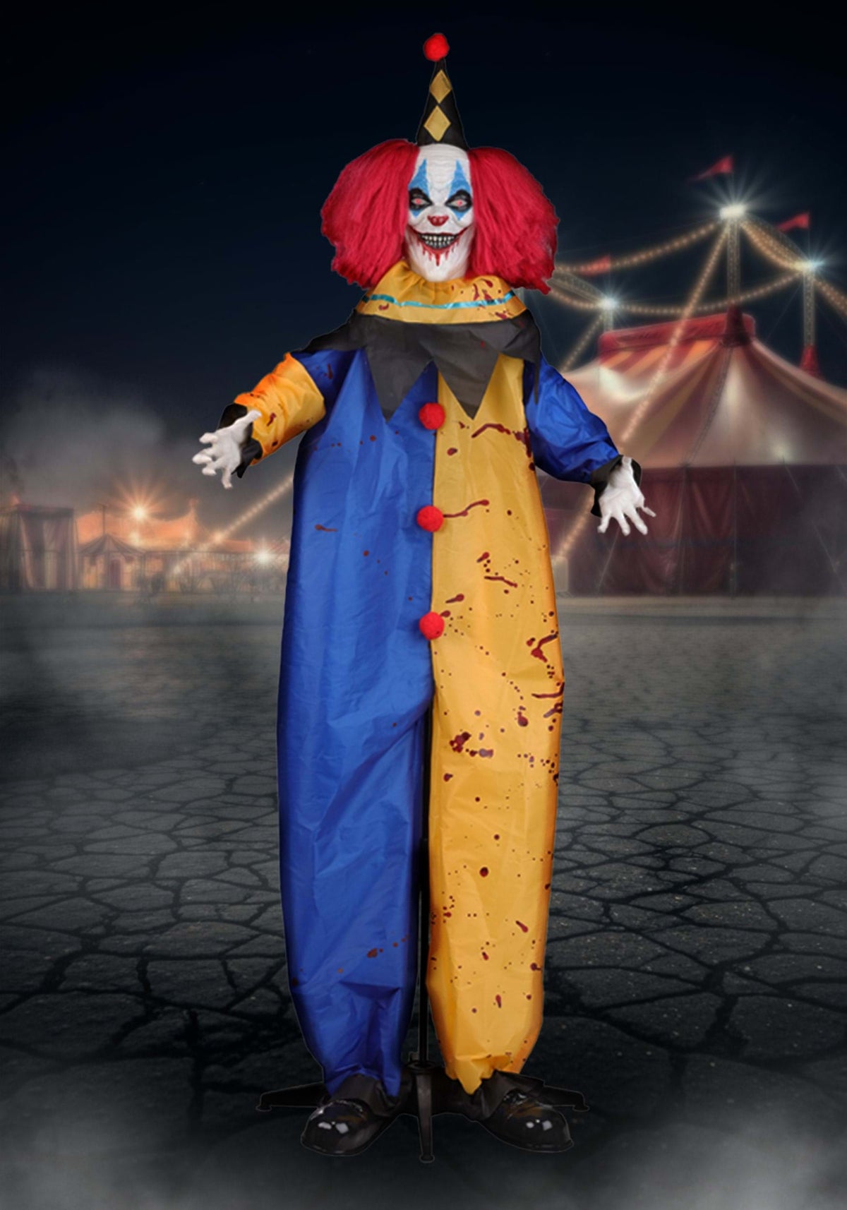 6.25FT Ned the Nightmare Clown Animated Decoration - Scream Saver
