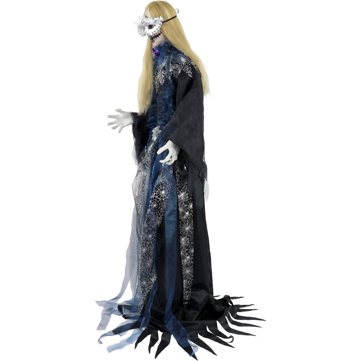 Haunted Hill Farm 6.5 Ft Life-Size Animatronic Bride Indoor/Outdoor Halloween Decoration, Multicolor, HHLADY-2FLSA